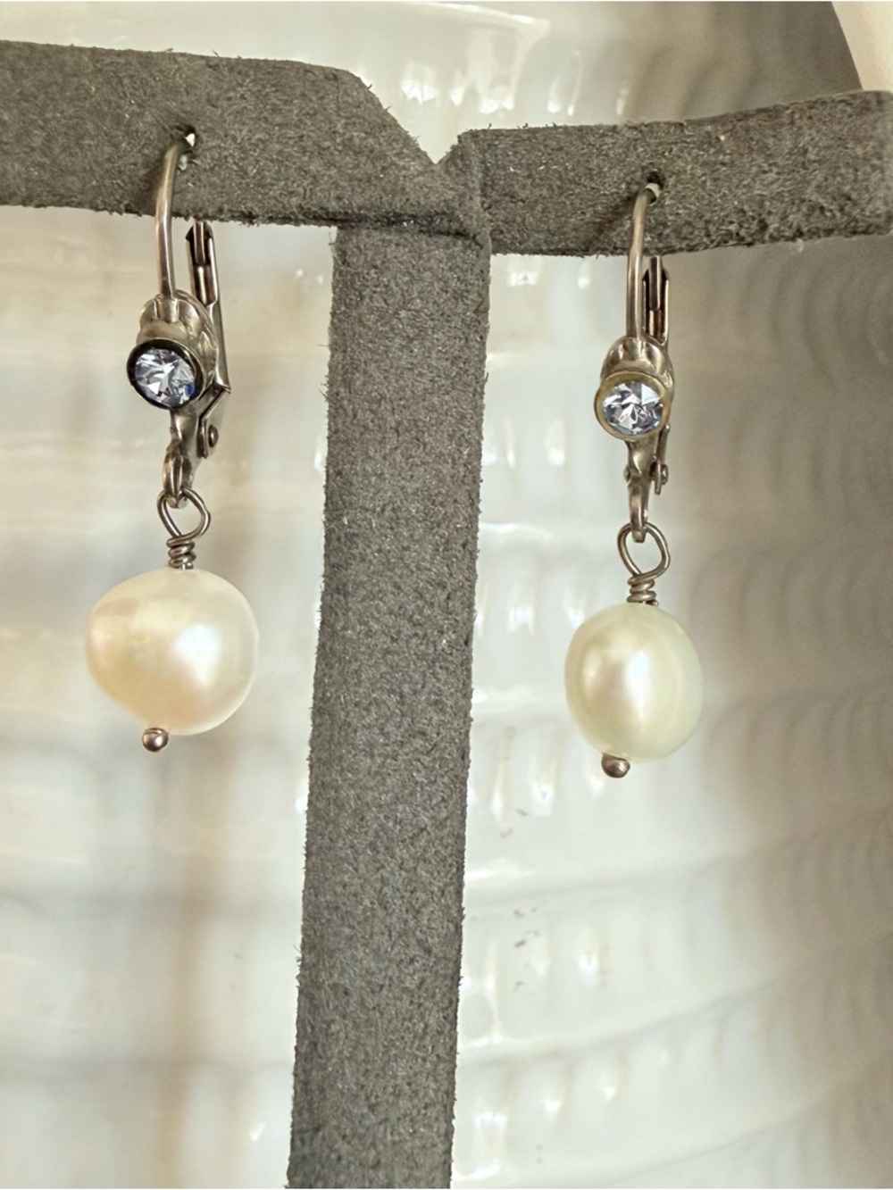Sorrelli Crystal Dangle Pearl Earrings